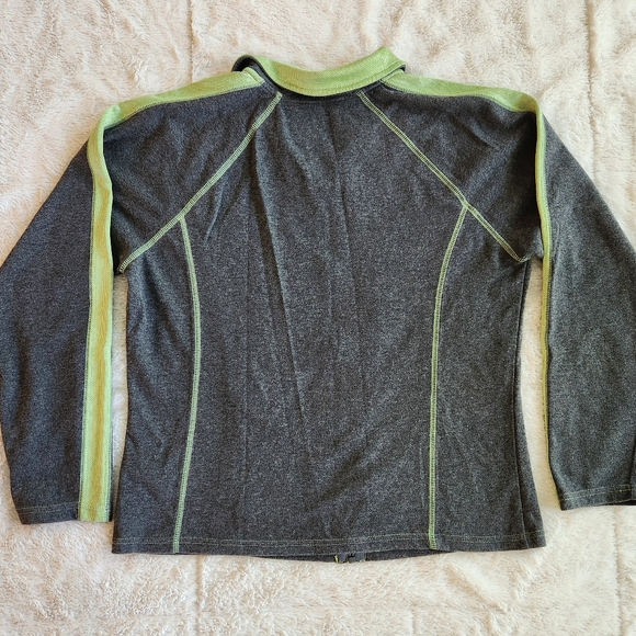 Sporty Comfy Gray & Green Ladies Jacket St. John's Bay Medium - Picture 5 of 8